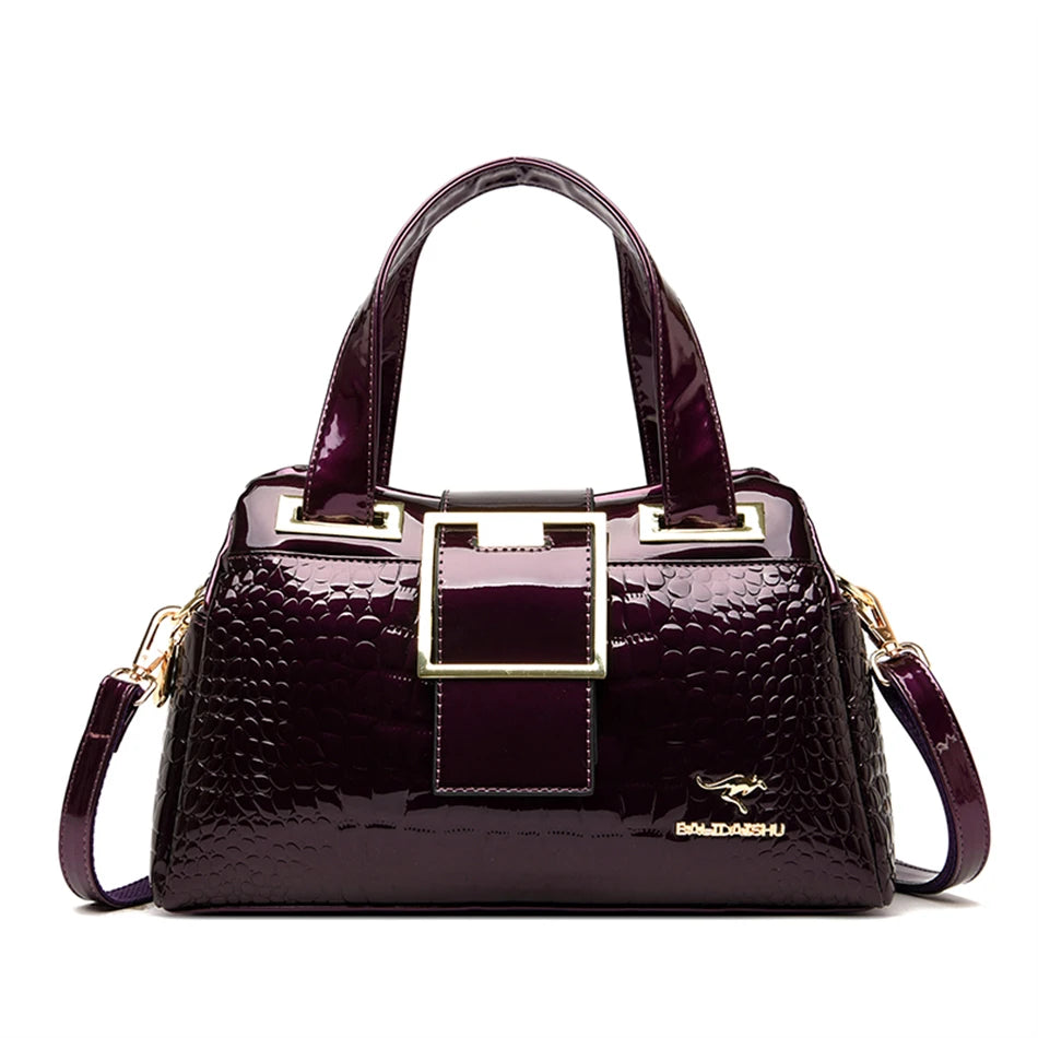Luxus Handtaschen Frauen Taschen Designer Krokodil Muster Damen Boston Schulter Tasche Hohe Qualität