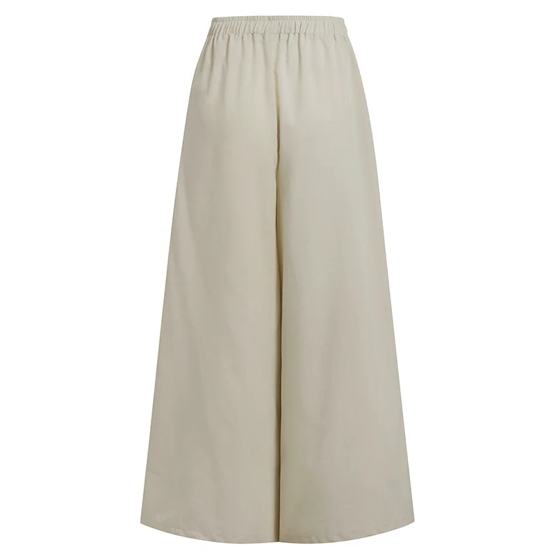 ZANZEA Elegante Damenhose mit weitem Bein