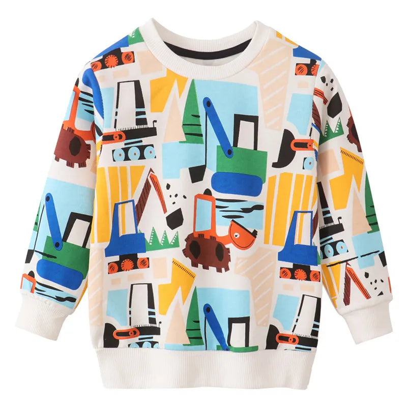 New Arrival Autumn Winter Animals Print Girls Sweatshirts