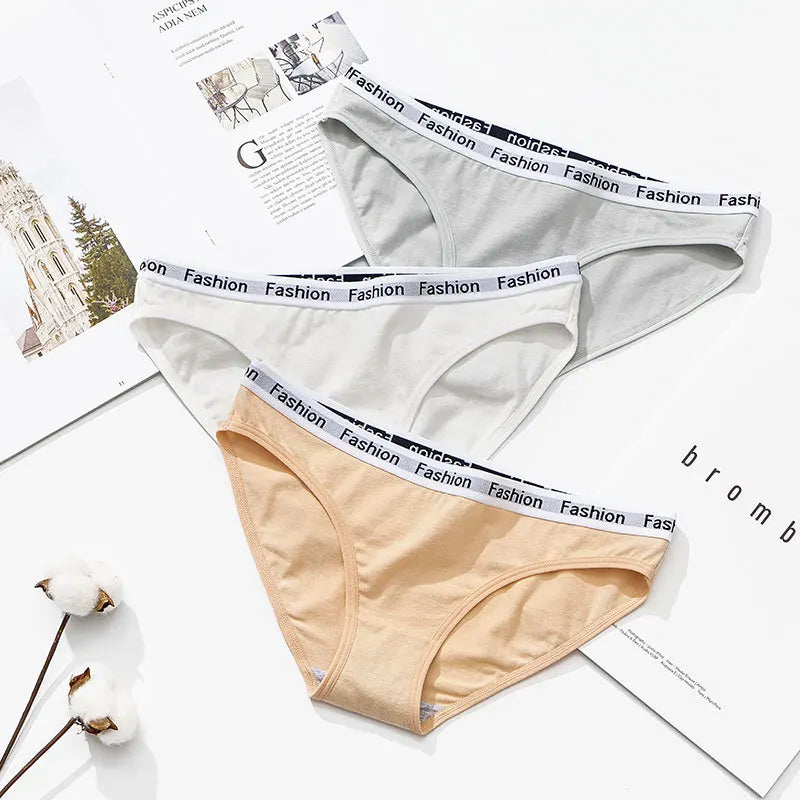 New female causal briefs letters print panty