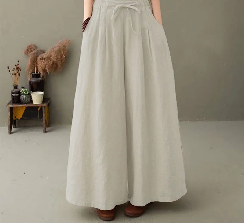 ZANZEA Elegante Damenhose mit weitem Bein