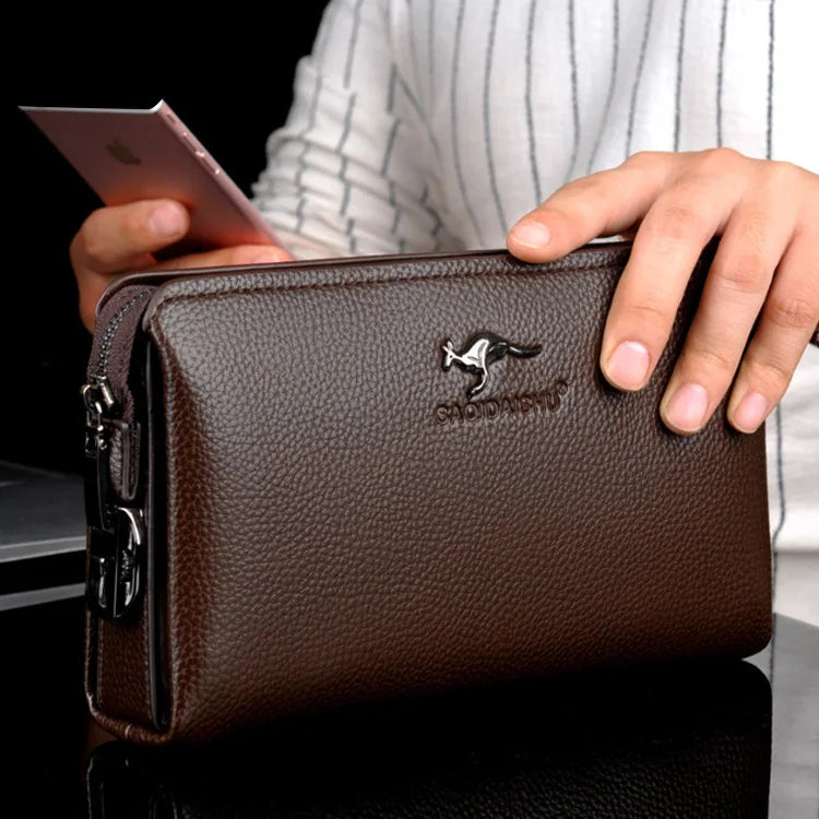 Herren-Clutch mit Diebstahlschutz und Passwortschloss