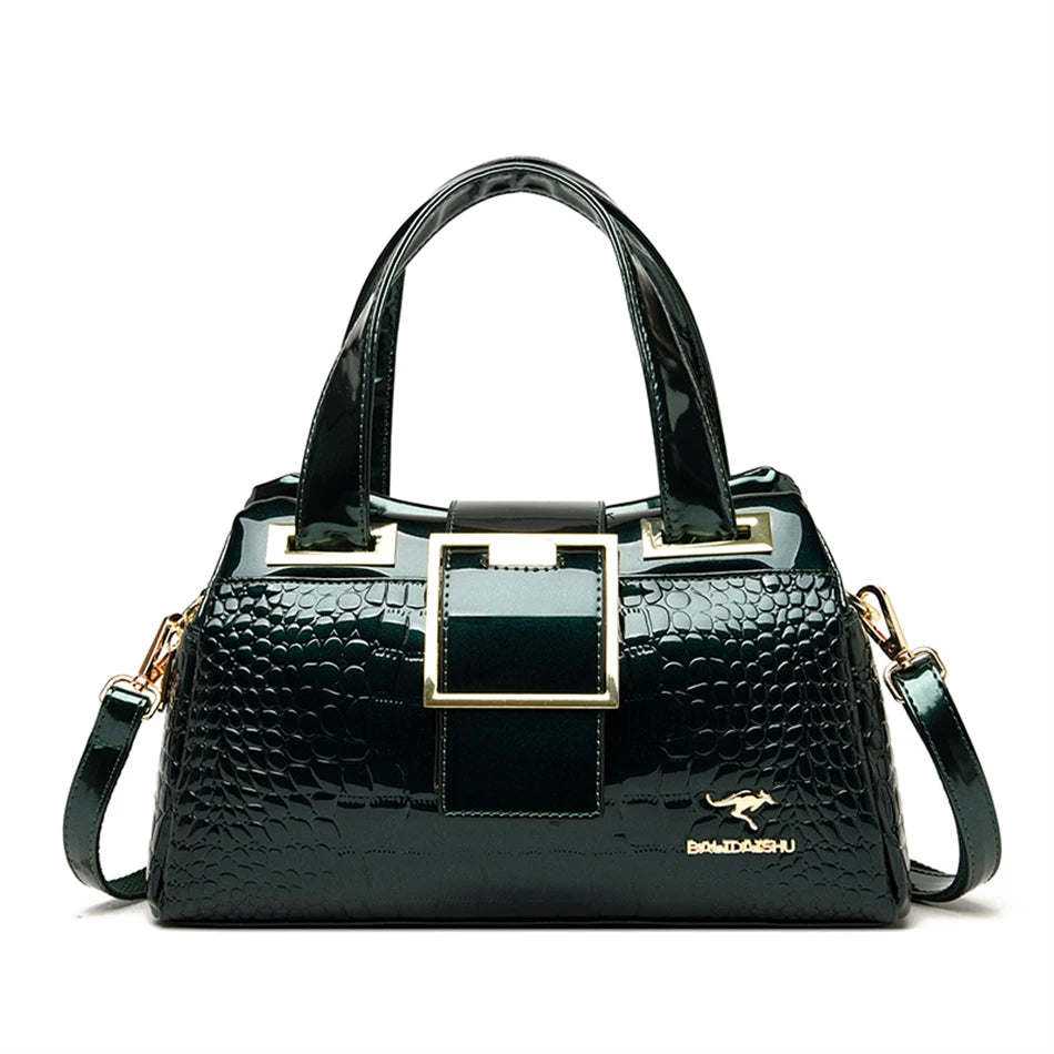 Luxus Handtaschen Frauen Taschen Designer Krokodil Muster Damen Boston Schulter Tasche Hohe Qualität