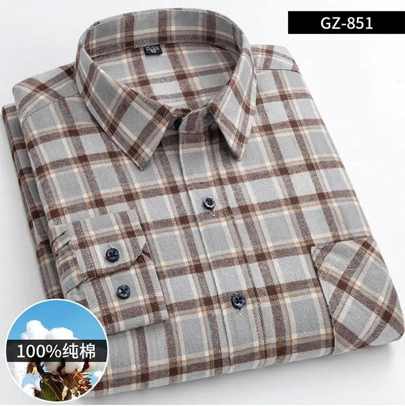 Mens Pure Cotton Long Sleeve Regular Fit Shirts