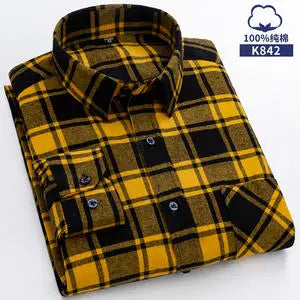 Mens Pure Cotton Long Sleeve Regular Fit Shirts