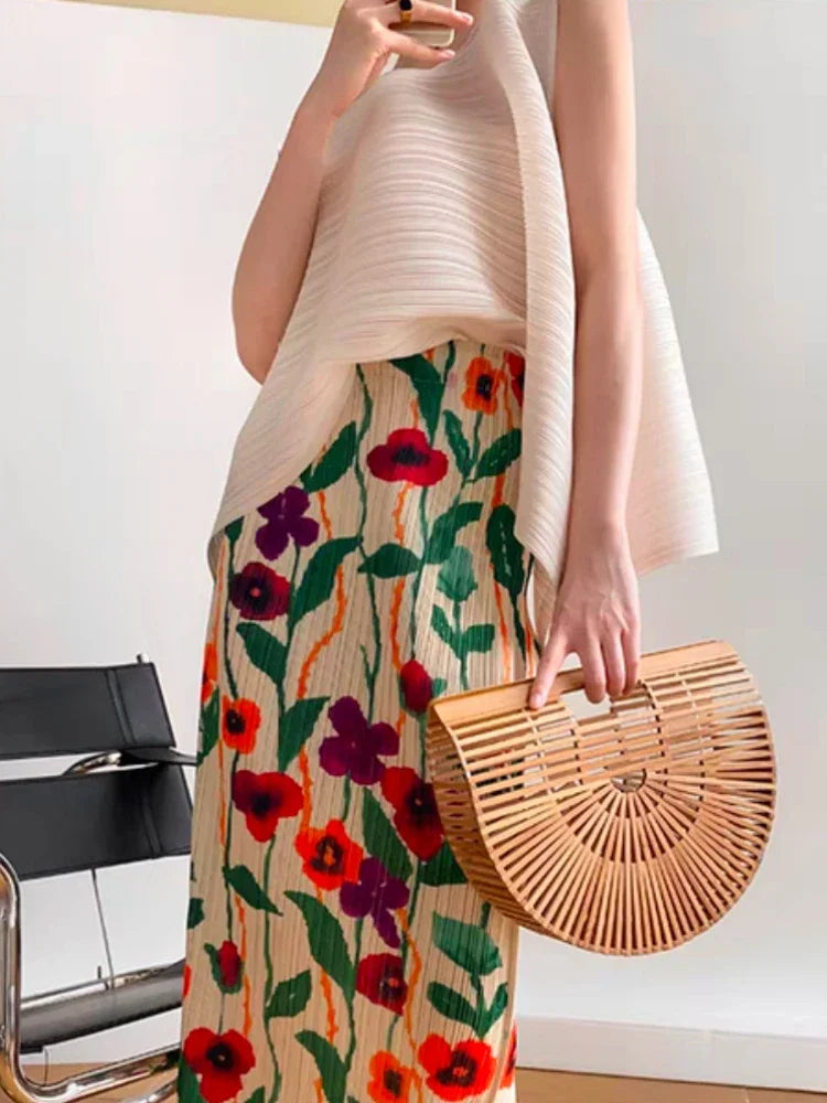 Vintage Summer Holiday Back-slit Mujer Skirts