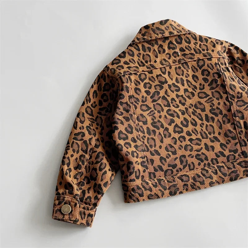 Children Leopard Print Loose Tide Cowboy Tops