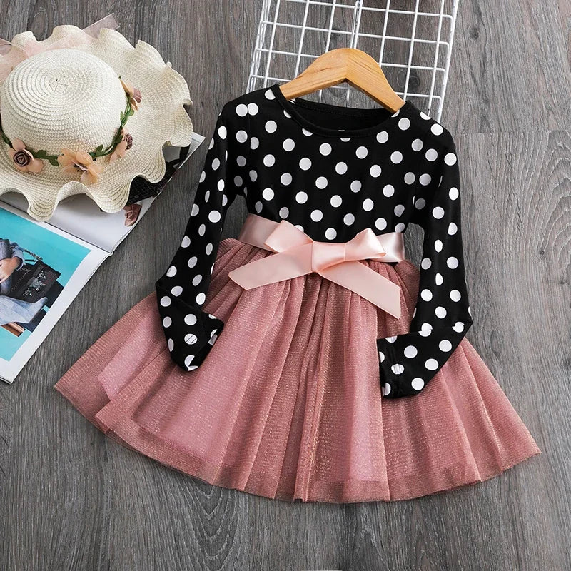 New Long Sleeve Girls Winter Dress