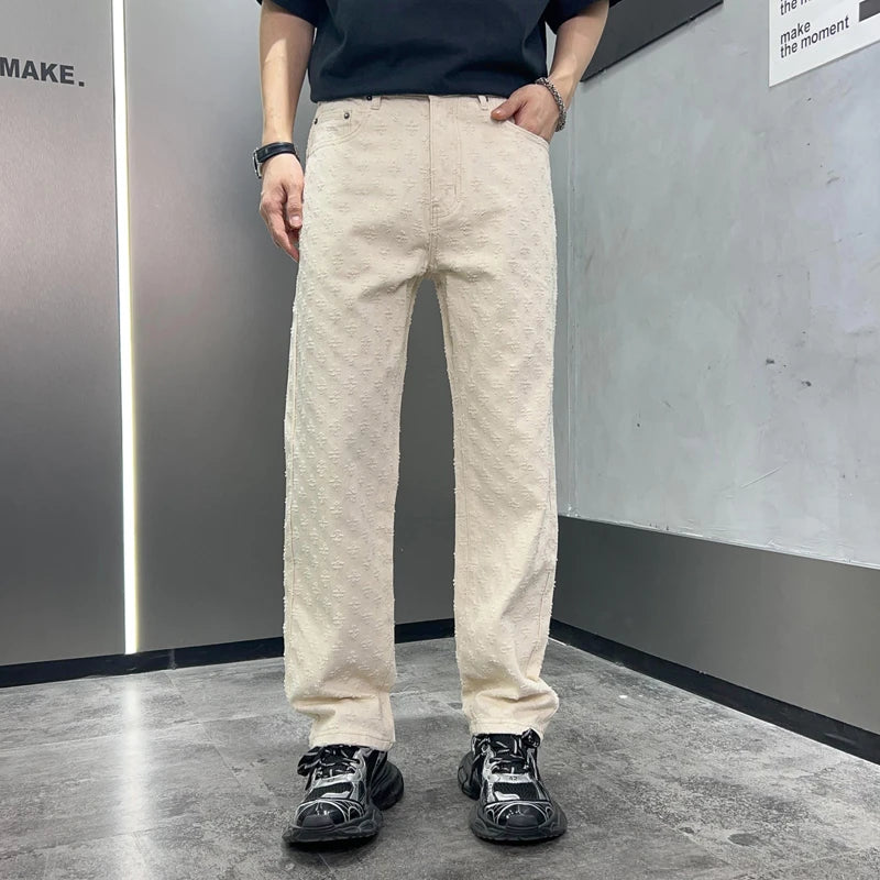 New Black Men's Designer Straight Leg Baggy Pants