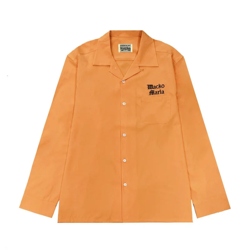 Autumn WACKO MARIA Embroidery Logo Long Sleeve Shirt