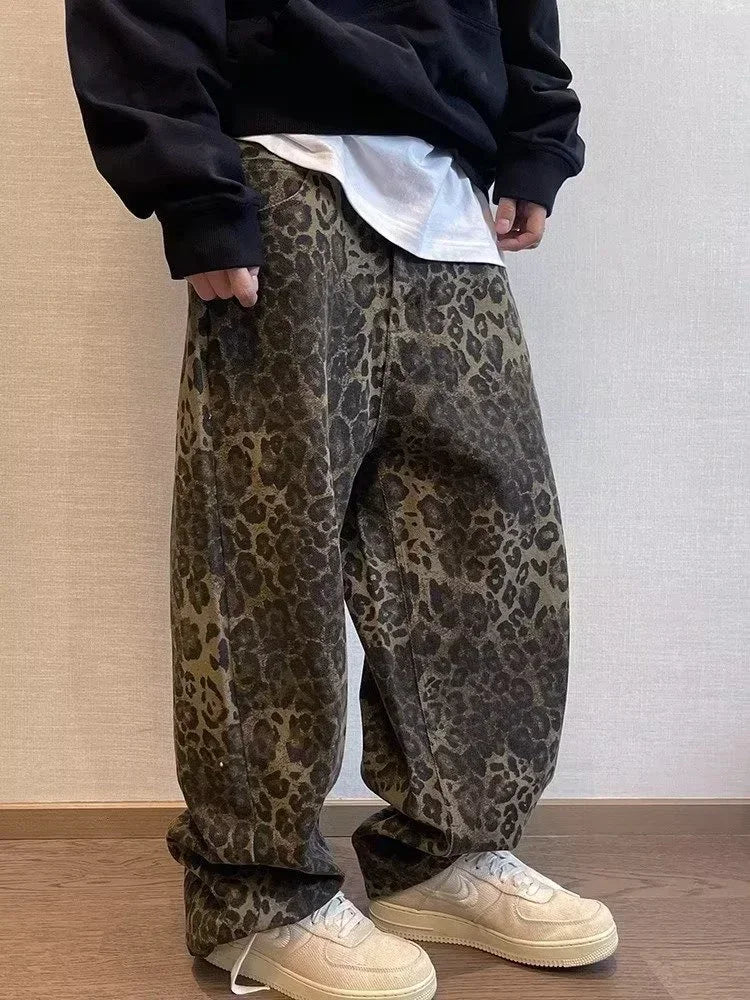 Men Wide Leg Hip Hop Vintage Loose Casual Pants