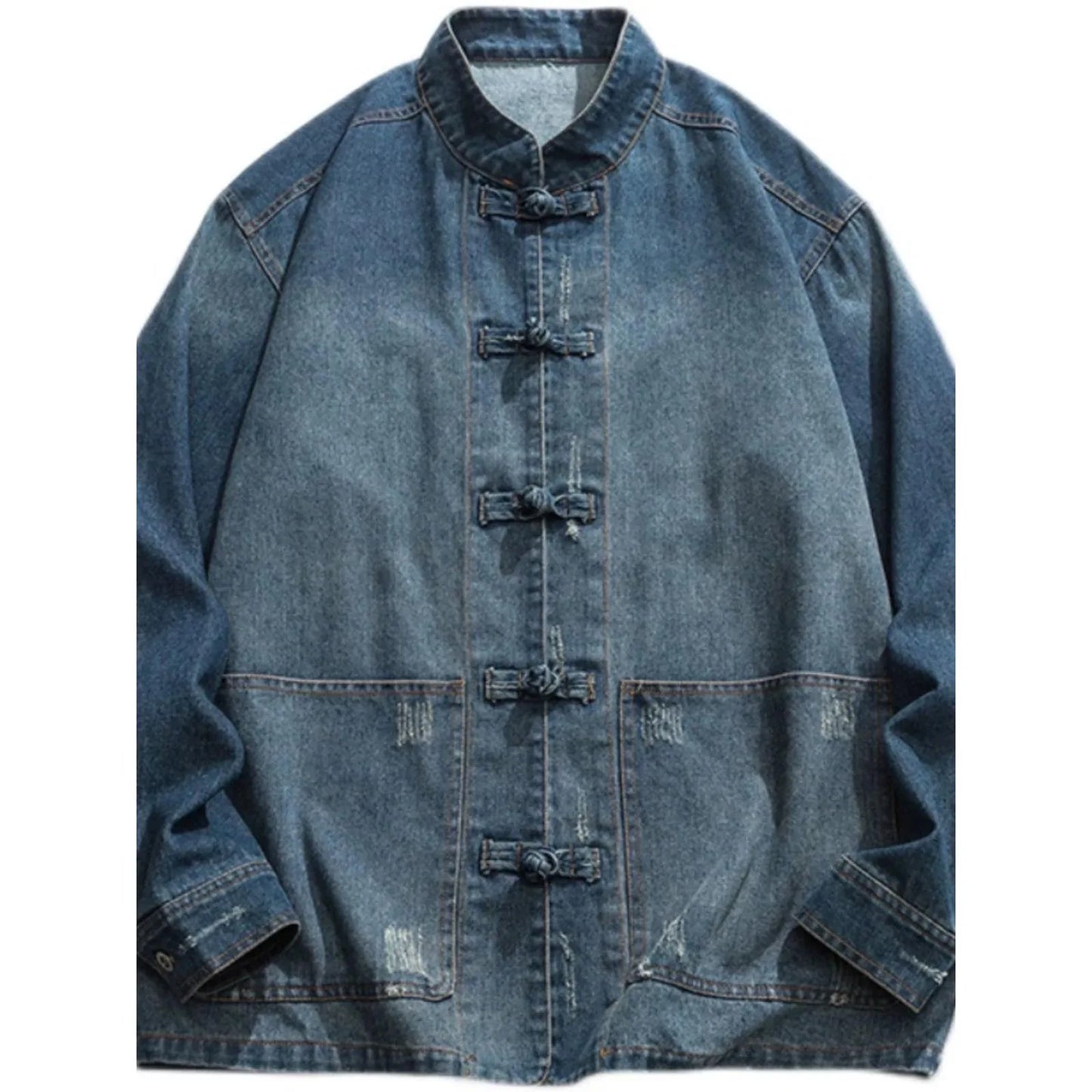Neue gewaschene Jeansjacke im Retro-Chinesischen Stil