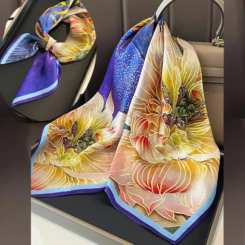 2025 Luxury Silk Shawl Square Scarf