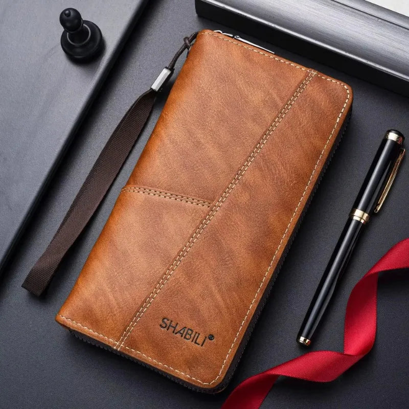 Herren Leder Geldbörsen mit langem Design