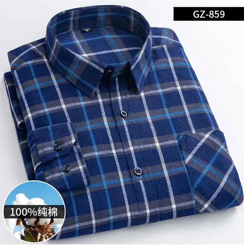 Mens Pure Cotton Long Sleeve Regular Fit Shirts
