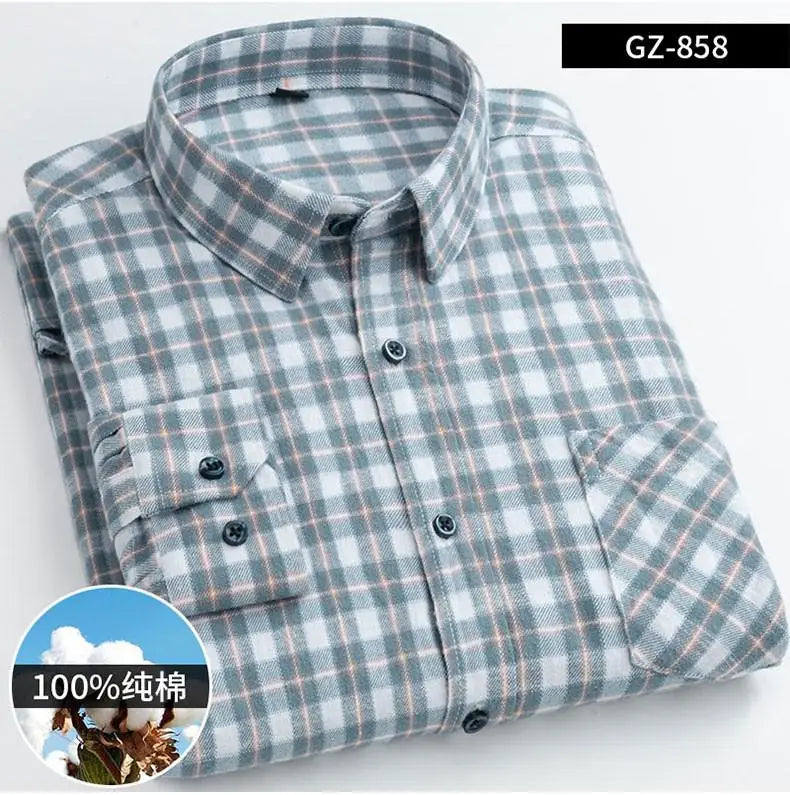 Mens Pure Cotton Long Sleeve Regular Fit Shirts