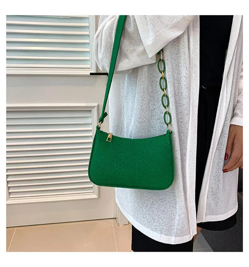 Schlichte Schulter- und Crossbody Tasche Retro