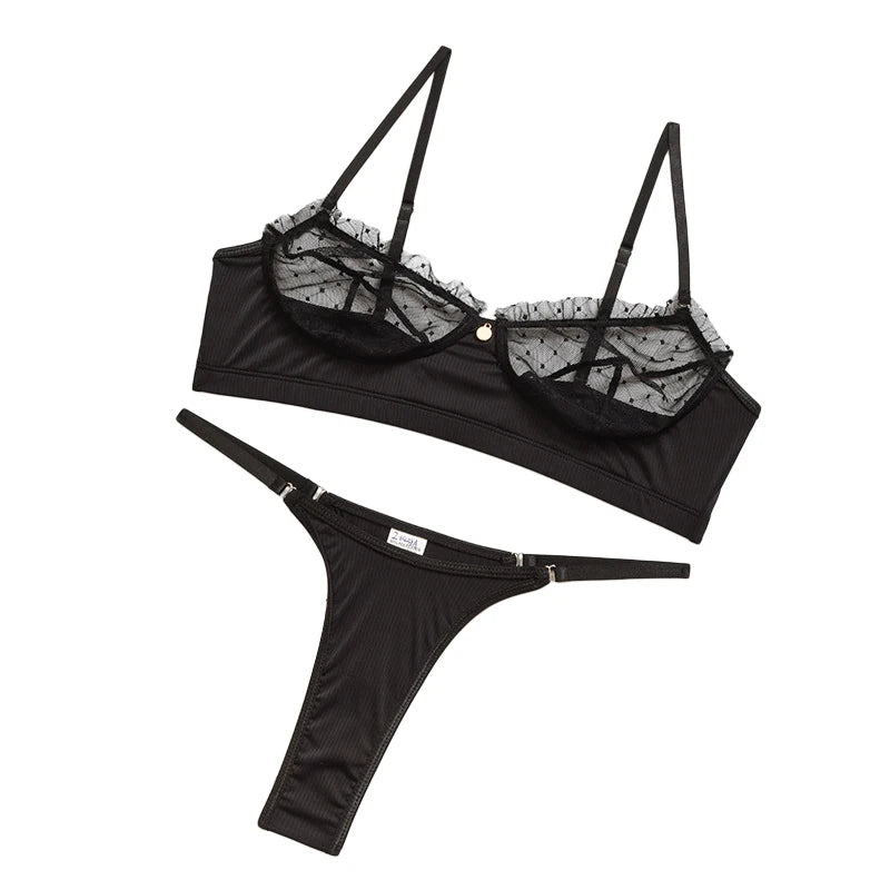 New Erotic Underwire Bra Brief Set