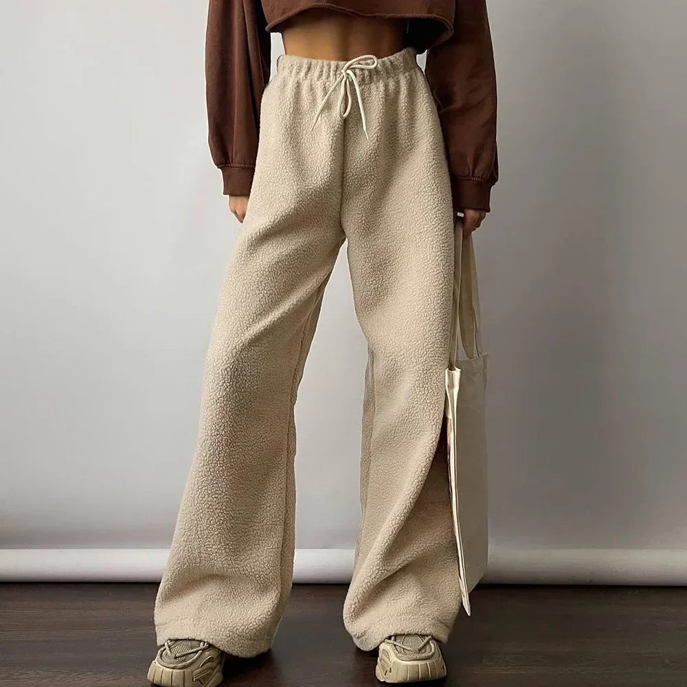 Wolfeel Damenhose mit weitem Bein aus Lammwolle