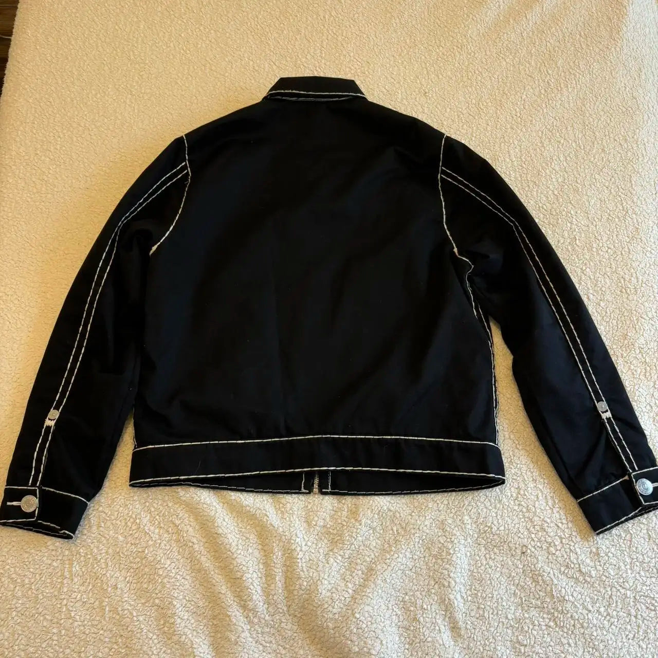 New Retro Y2k Denim Leather Jacket