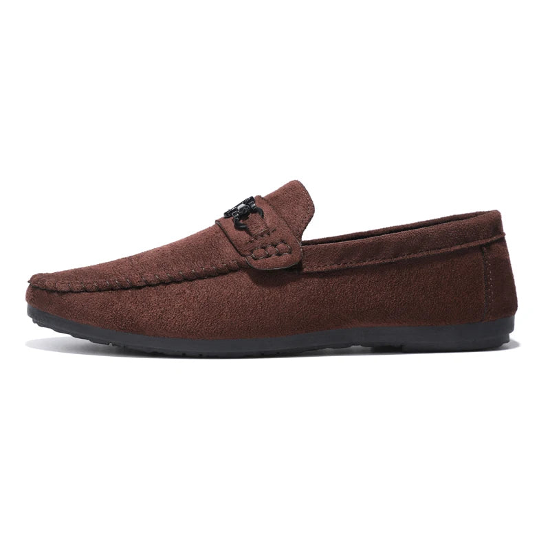 Lässige, bequeme Slip-On-Fahrschuhe aus Leder für Herren