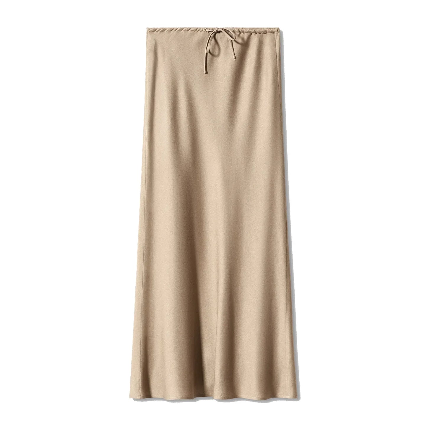 High Waist Skirts for Women Temperament Elegant Black Satin Skirt Classics Versatile Slim Long Skirt