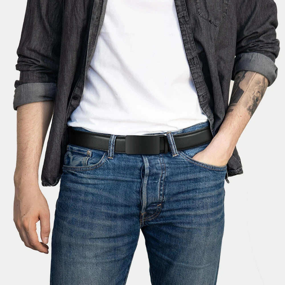 Men Automatic Buckle Famous Brand Business Belt