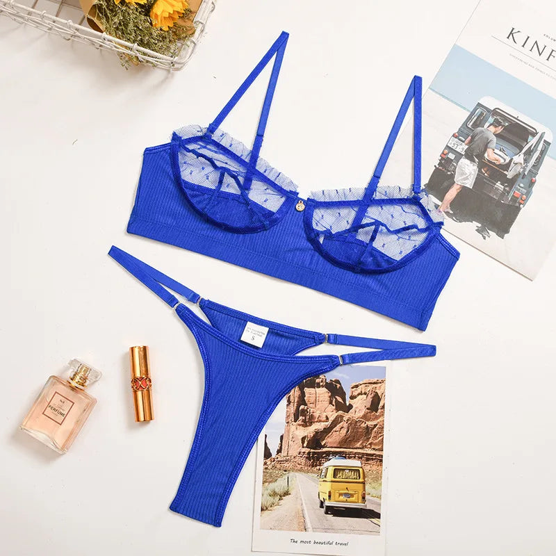 New Erotic Underwire Bra Brief Set