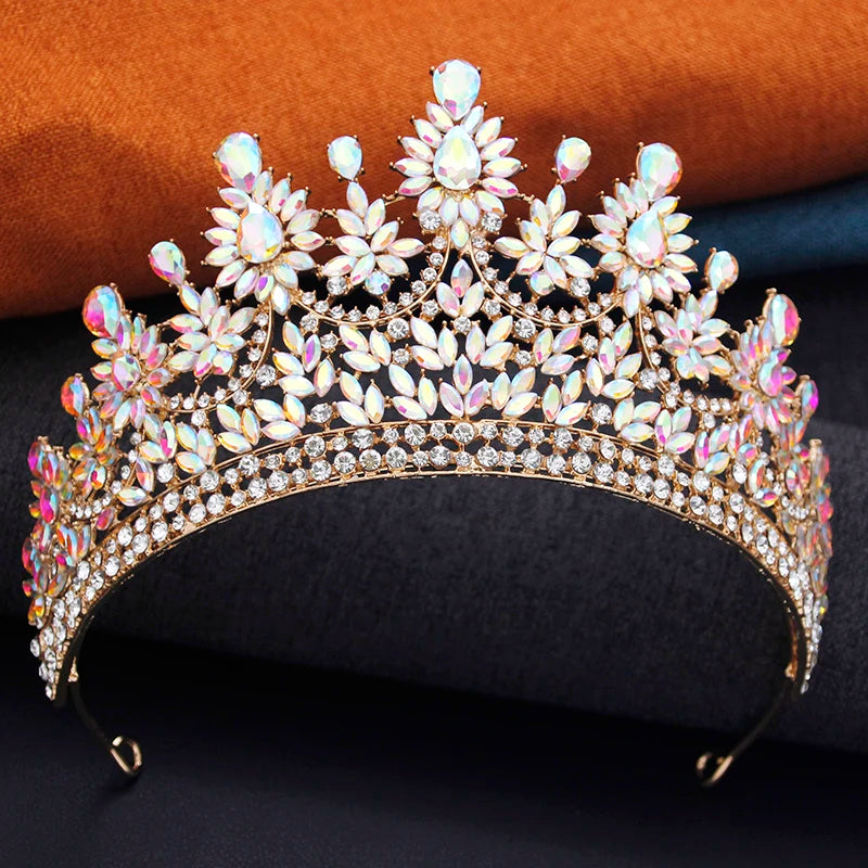 New Crown Royal Queen Tiaras and Crowns Wedding Hair Jewelry