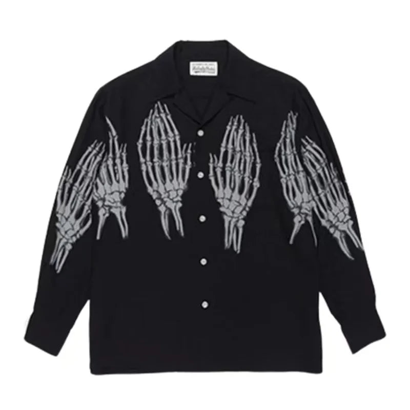 Autumn WACKO MARIA Embroidery Logo Long Sleeve Shirt
