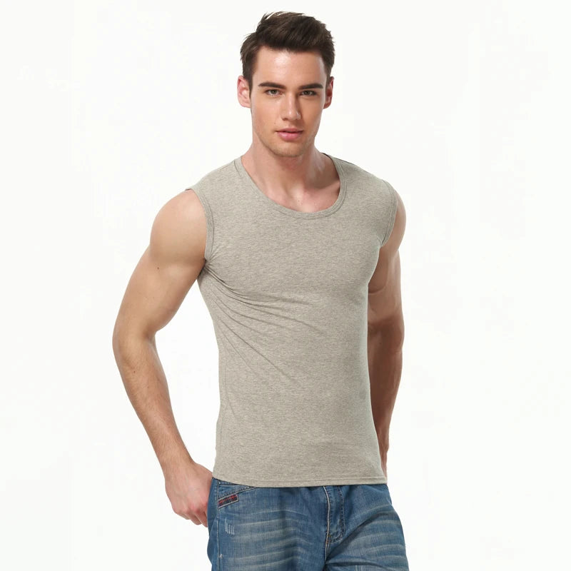 Men's wide-shouldered sports vest