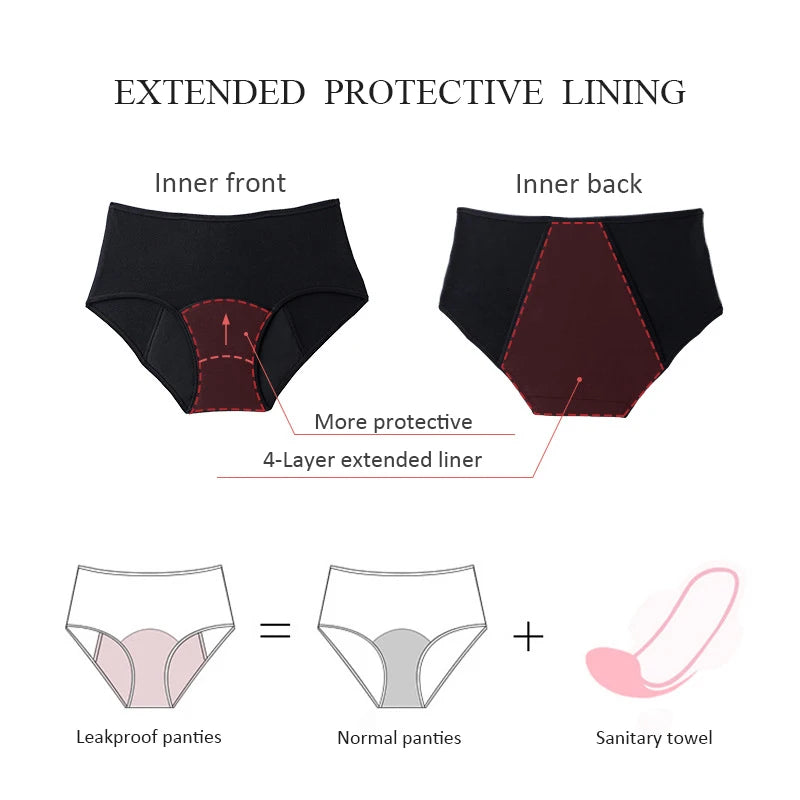 5Pcs/Set Heavy Absorbency Menstrual Panties