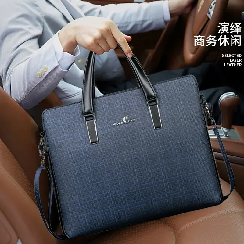 Aktentasche für Herren, große Luxus-Tragetasche, Laptoptasche