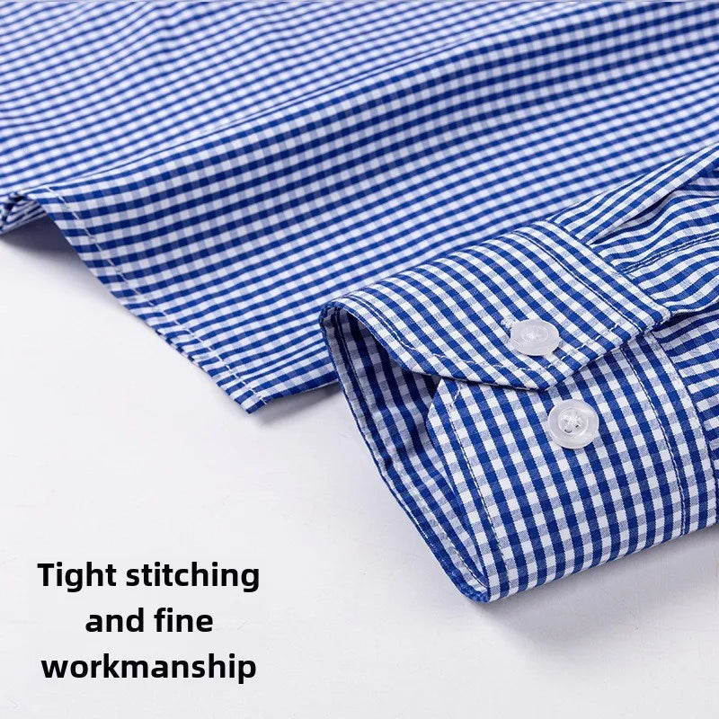 Herren Langarm Kariertes Hemd Herren Button Up Hemd