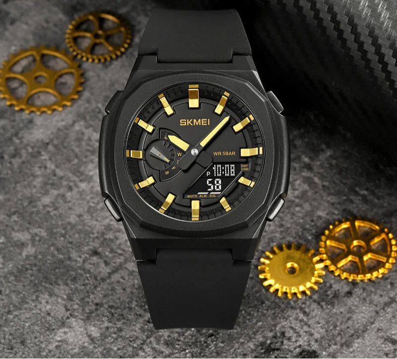 Men Waterproof Military Countdown Chrono Digital Wristwatch