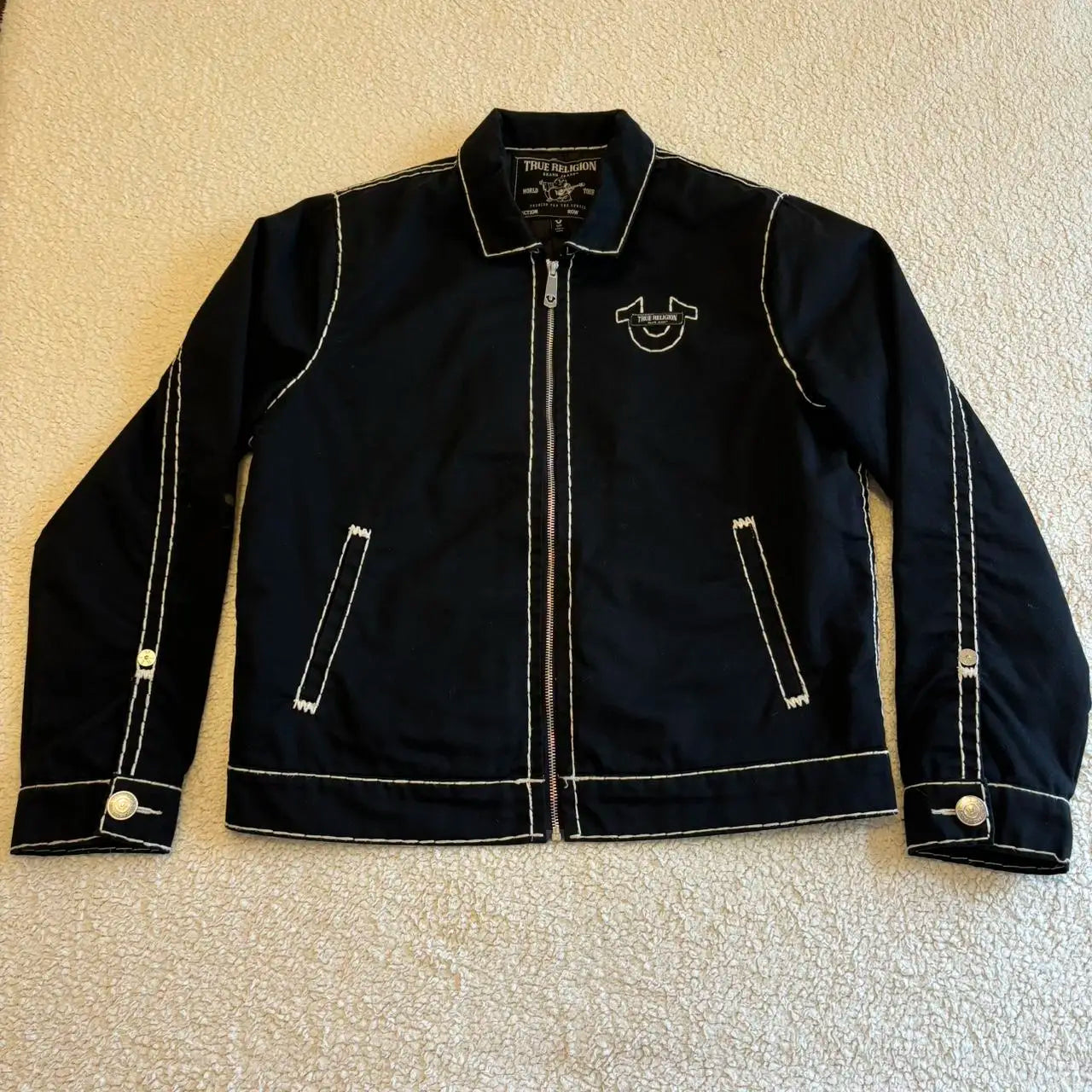 New Retro Y2k Denim Leather Jacket