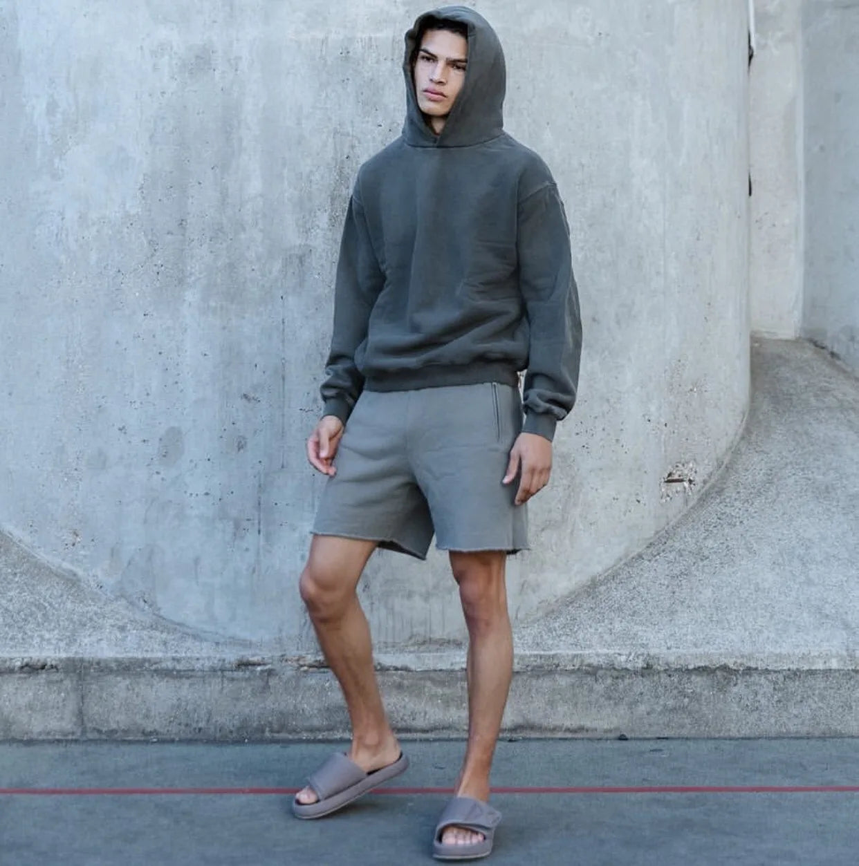 Summer Outdoor Surfing Training Cotton Sport Grey Shorts