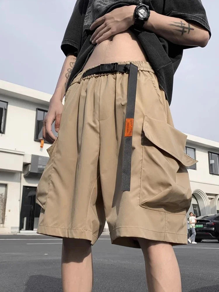 Men's Functional Cargo Shorts Baggy Sweatpants Y2K Streetwear