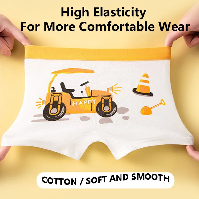 4 Pieces/Pack Boys Cotton Underwear