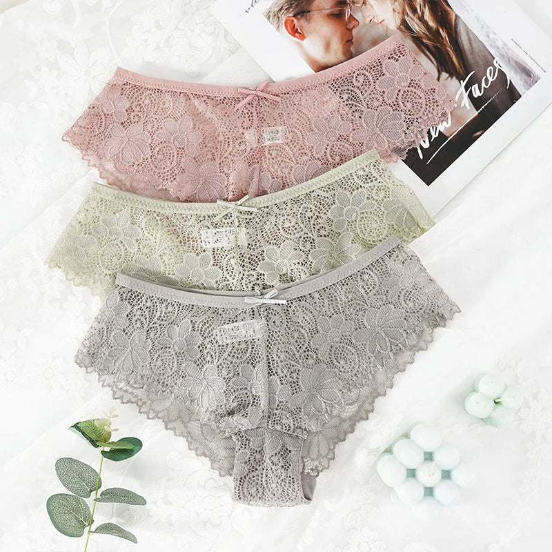 Women Briefs Sexy Full Lace Panties