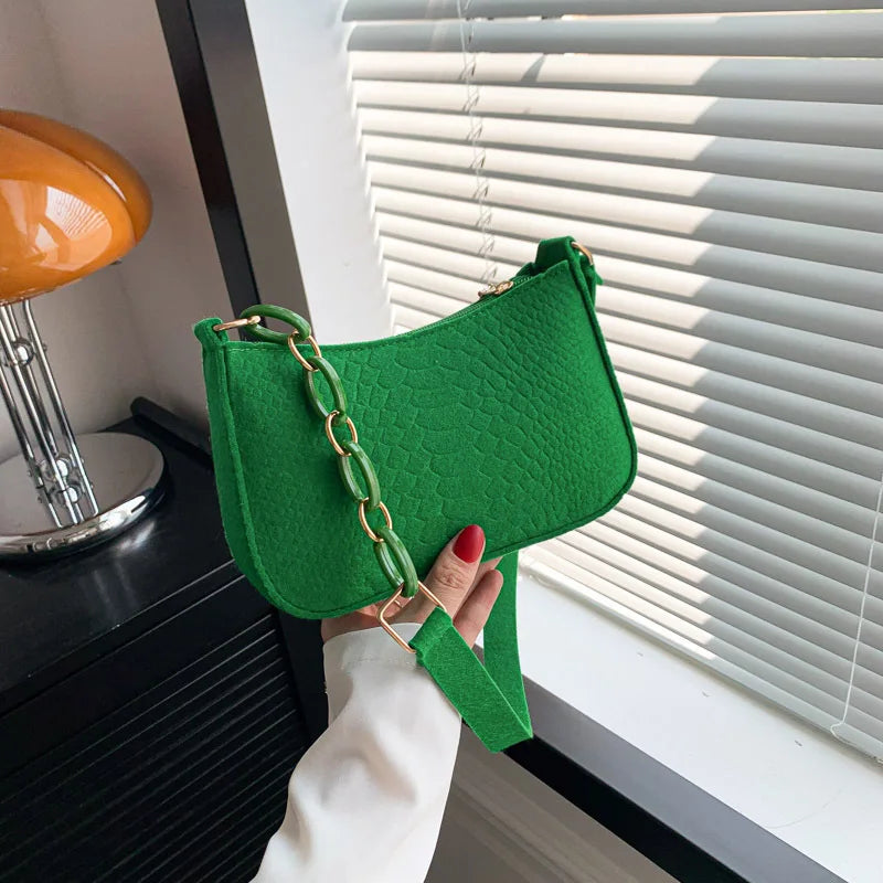 Schlichte Schulter- und Crossbody Tasche Retro