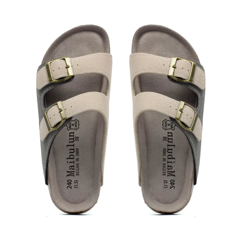 Women Cork Slippers Summer Mule Clogs Flats Sandals