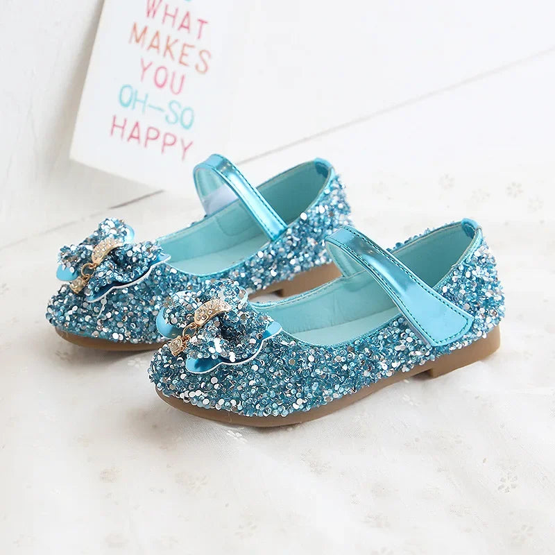 New Kids Glitter Leather Shoes