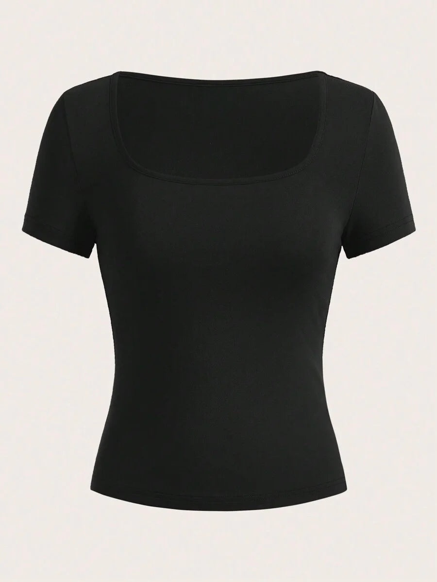 New Vibrant Square Neck T-Shirt