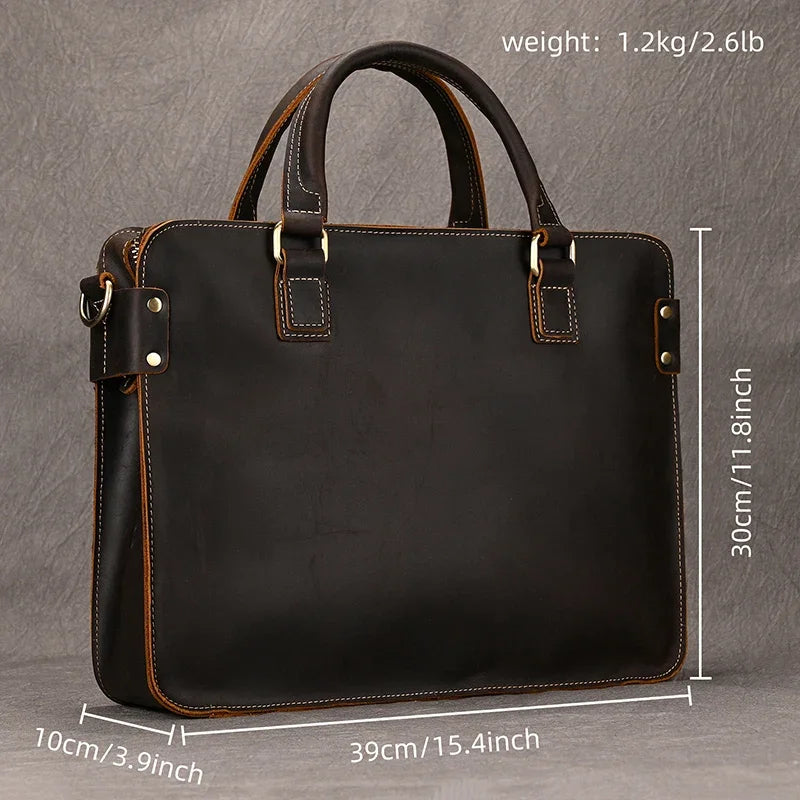 Herren Aktentasche 15 Zoll Business Laptop Handtasche
