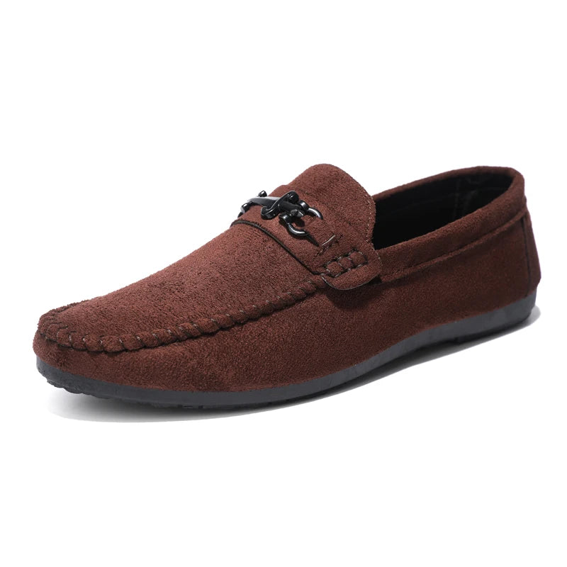 Lässige, bequeme Slip-On-Fahrschuhe aus Leder für Herren