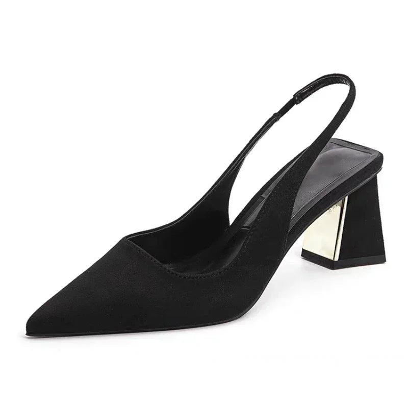 Summer New Pointed Solid Color Simple Sandals