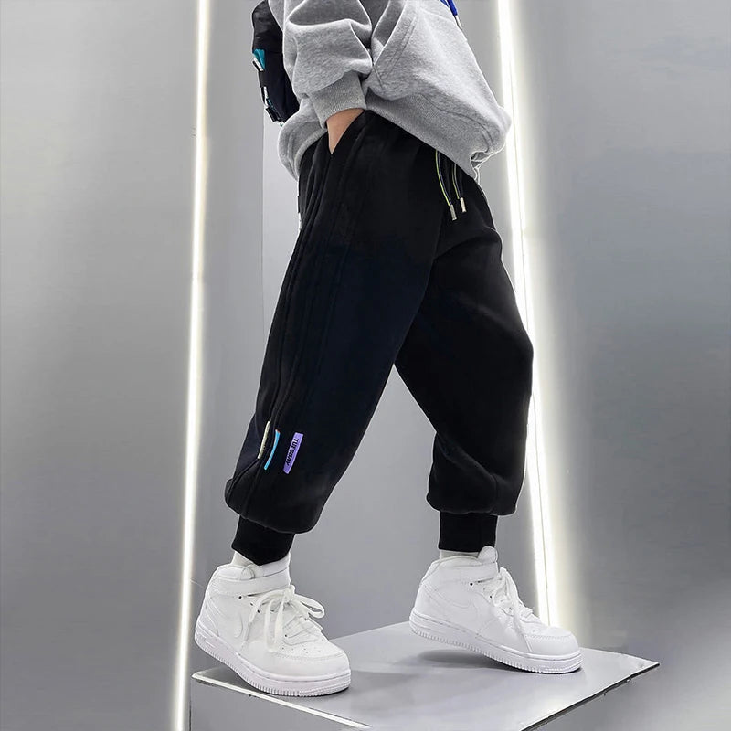 Autumn Casual Boys Loose Striped Pattern Long Style Trousers