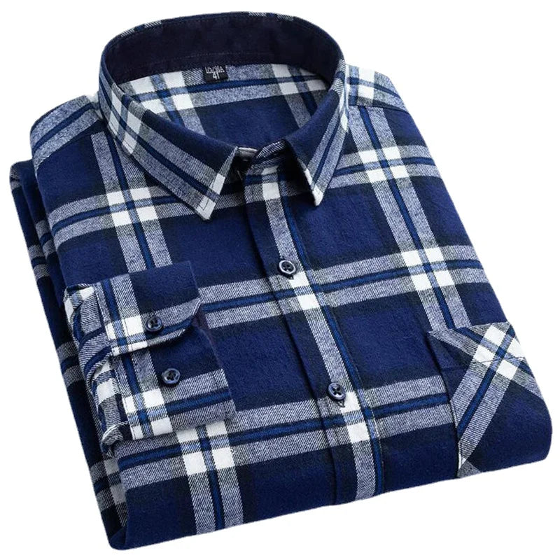 Mens Pure Cotton Long Sleeve Regular Fit Shirts