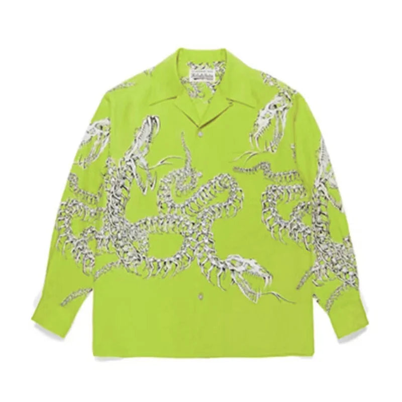 Autumn WACKO MARIA Embroidery Logo Long Sleeve Shirt